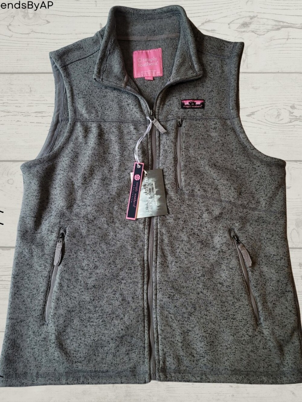 Simply Southern Logo Patch Gray Vest